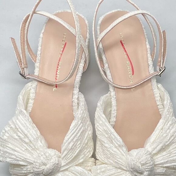 Loeffler Randall Dahlia White Lace Bow Sandals size 7.5 - Picture 10 of 14